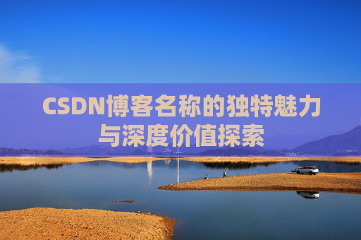 CSDN博客名称的独特魅力与深度价值探索